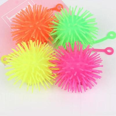 Kinderspielzeug Farbe Zufällig Entlüftungsball Elastischer Leuchtender Haarball Leuchtender Haar-Blitzball LED Leuchtendes Spielzeug