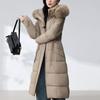 Fashion Woman Parkas Winter Long Coats Hooded Faux Fur Collar Thick Warm Overcoat Women's Jackets