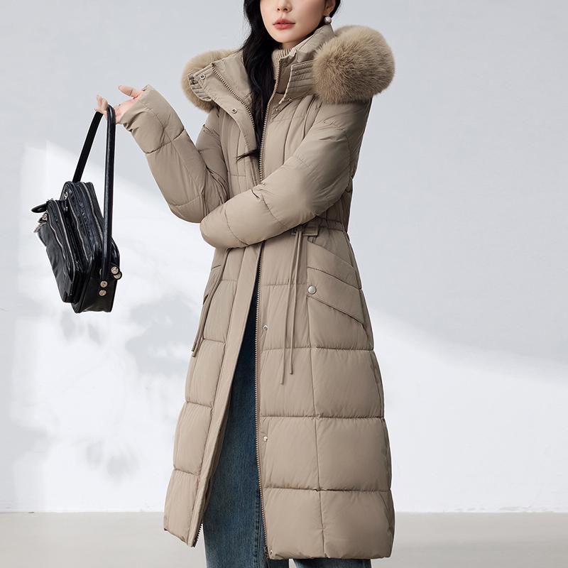 Fashion Woman Parkas Winter Long Coats Hooded Faux Fur Collar Thick Warm Overcoat Women's Jackets