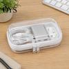 Earphone Cable Carrying Case Clear Zipper Storage Bag, Durable Hard Shell Portable Case, Pill Box for Travel Dustproof Container, Headphones Pills And