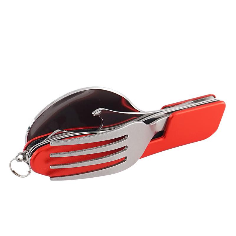 ZISIZ Outdoor Portable Foldable 3-in-1 Cutlery Set