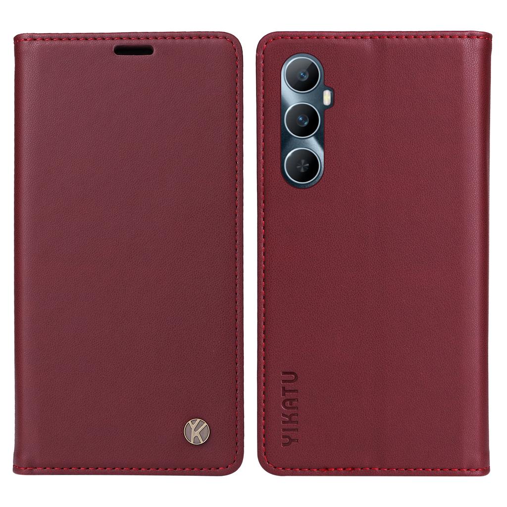 YIKATU YK-001 For Realme C65 4G Case Anti-Scratch Leather Wallet Phone Cover