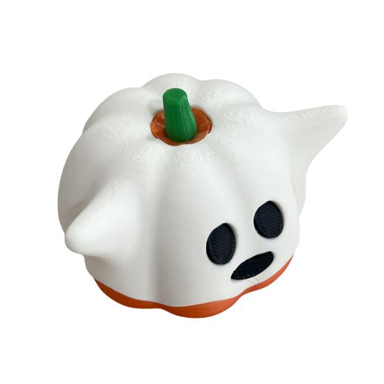 Halloweenská soška ducha dýně 3D tištěná kreslená figurka dýňového elfa socha domácí kancelář stolní dekorace ozdoba