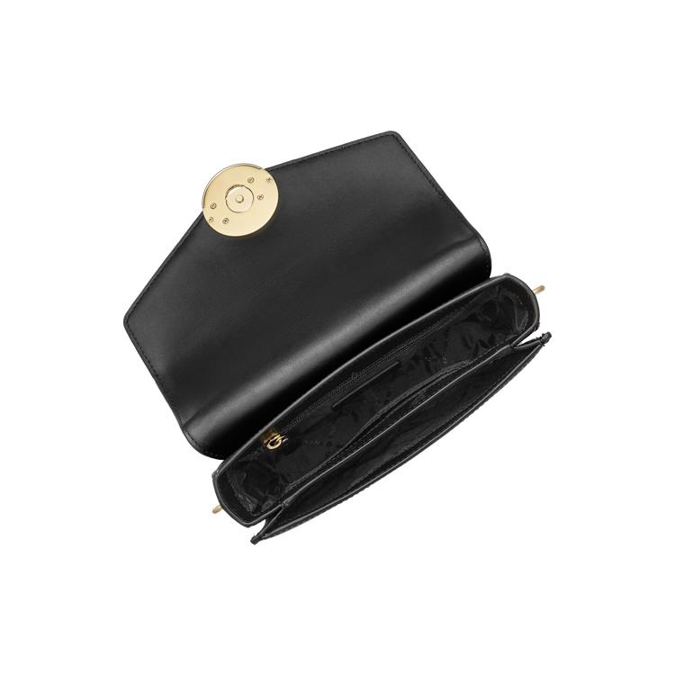 New MICHAEL KORS Carmen Artificial Leather Shoulder Bag Women's Black 35S2GNML2L-BLACK