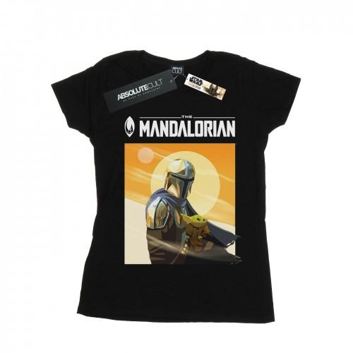 

Star Wars Womens/Ladies The Mandalorian The Child Two Moons Cotton T-Shirt білий
