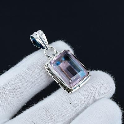 Pink Kunzite Pendant, Pink Kunzite 925 Sterling Silver Pendant, Pink Kunzite Gemstone, Pink Kunzite Jewelry For Women Gift For Mom Gift