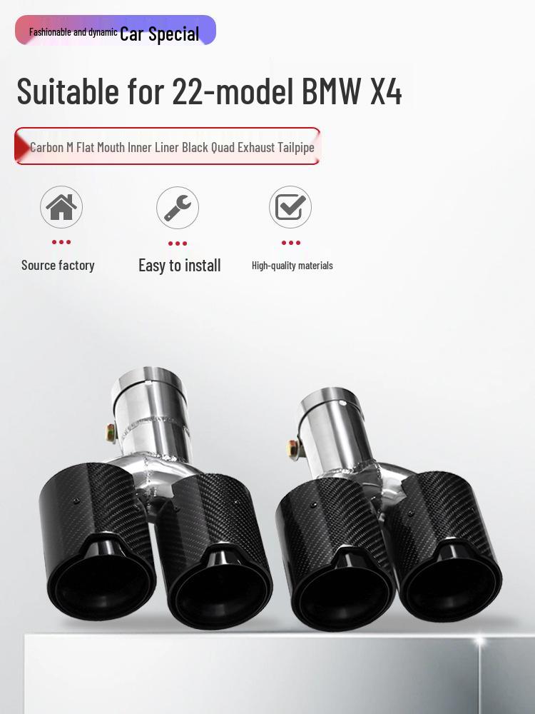 2022 BMW X3/X4 G01/G02 Quad Outlet Carbon Fiber Exhaust Tailpipe Upgrade