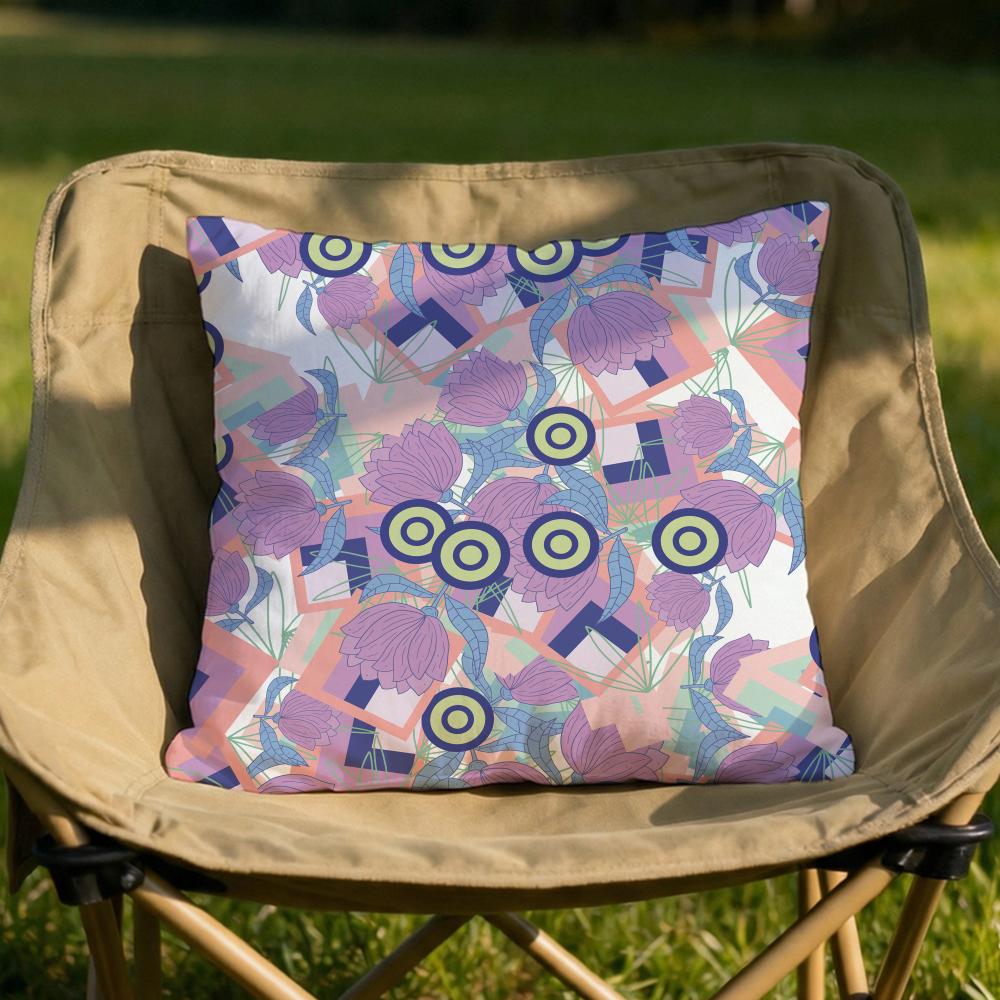 Colorful Patchwork Pattern Cushion Cover Soft Reversible  Durable Pillow Cover  MultiScene Use for Home  Car Daily Comfort