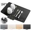 Durable Silicone Mat for Counter Dish Drying Kitchen Counter, Non-Slip Heat-Resistant Drain Mat, Heat Resistant Slope Diversion Design Rollable