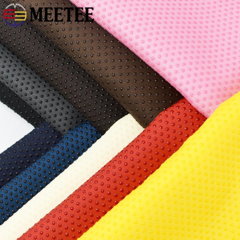 Meetee 50/100*150cm Non-slip Fabric with Anti Slip Adhesive Dots Seat Cushions Carpets Bed Sheets DIY Sewing Fabrics Accessories