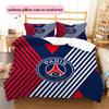 Paris Saint-Germain Fußballclub Muster Bettwäsche Bettdecken-Set Heimdekoration Geschenk (1 Bettbezug + 2 Kissenbezüge (ohne Füllung))