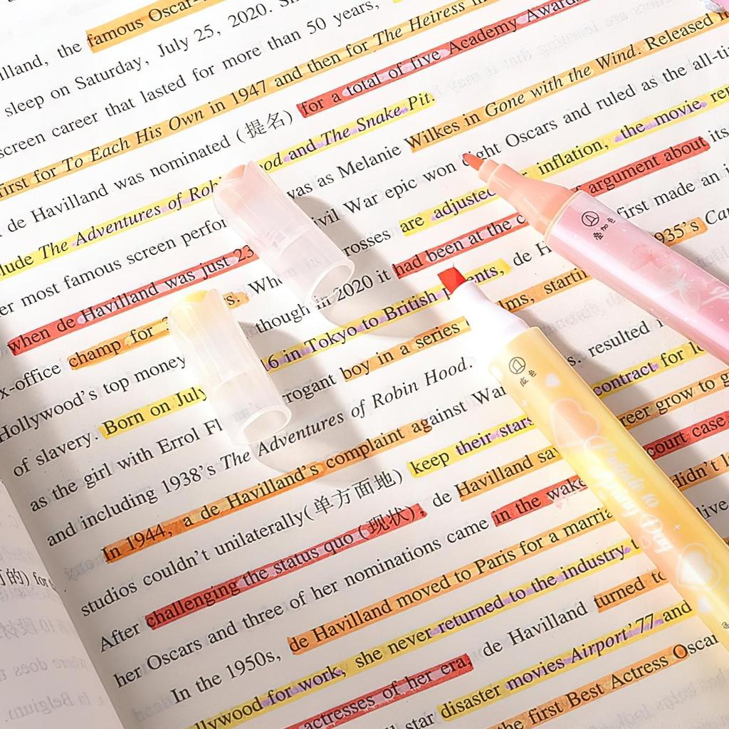 6pcs Vintage Color Scheme Highlighter Pen Set Laying Colors Fluorescent Magic Art Marker Liner for Drawing