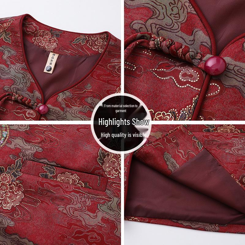 Chinese Style Cardigan Vest for Seniors – Lightweight, Plus Size Shawl Jacket
