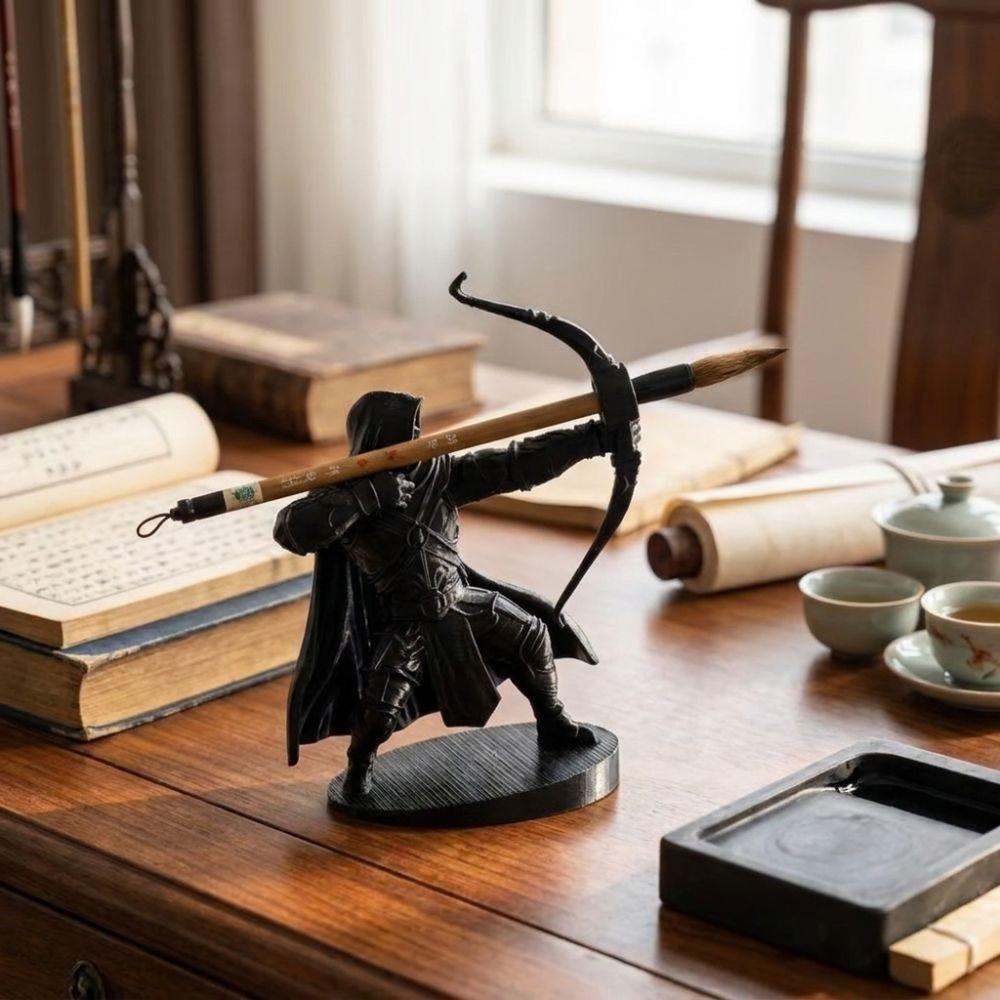 Retro Archer Pen Stand Plastic Pencil Stand Stationery Gift Knight Pen Holder Study Use