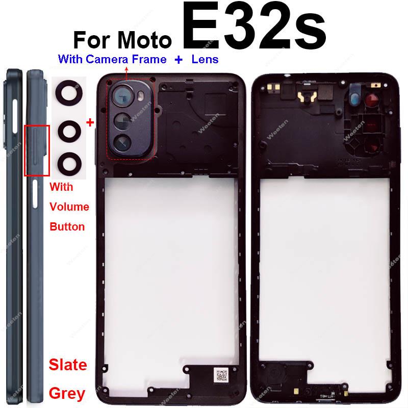 Middle Frame Cover For Motorola MOTO E22 E22i E32 E32S Middle Housing with Lens Frame Parts