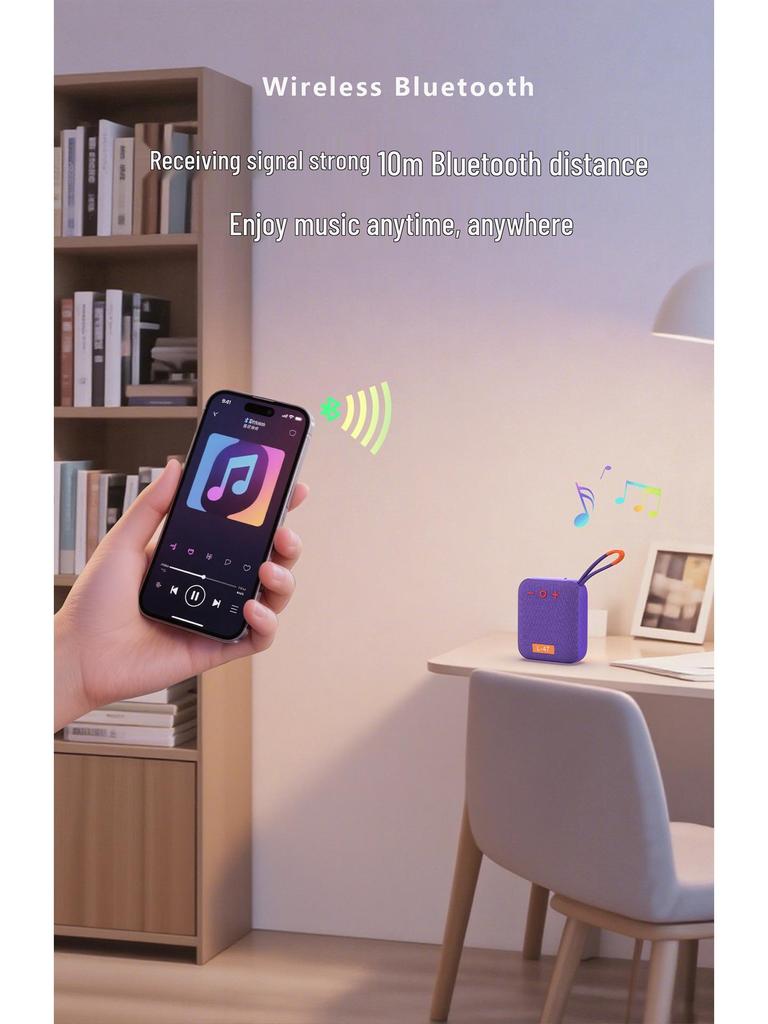 L-47 Portable Wireless Bluetooth Speaker with Heavy Bass & Colorful Lights