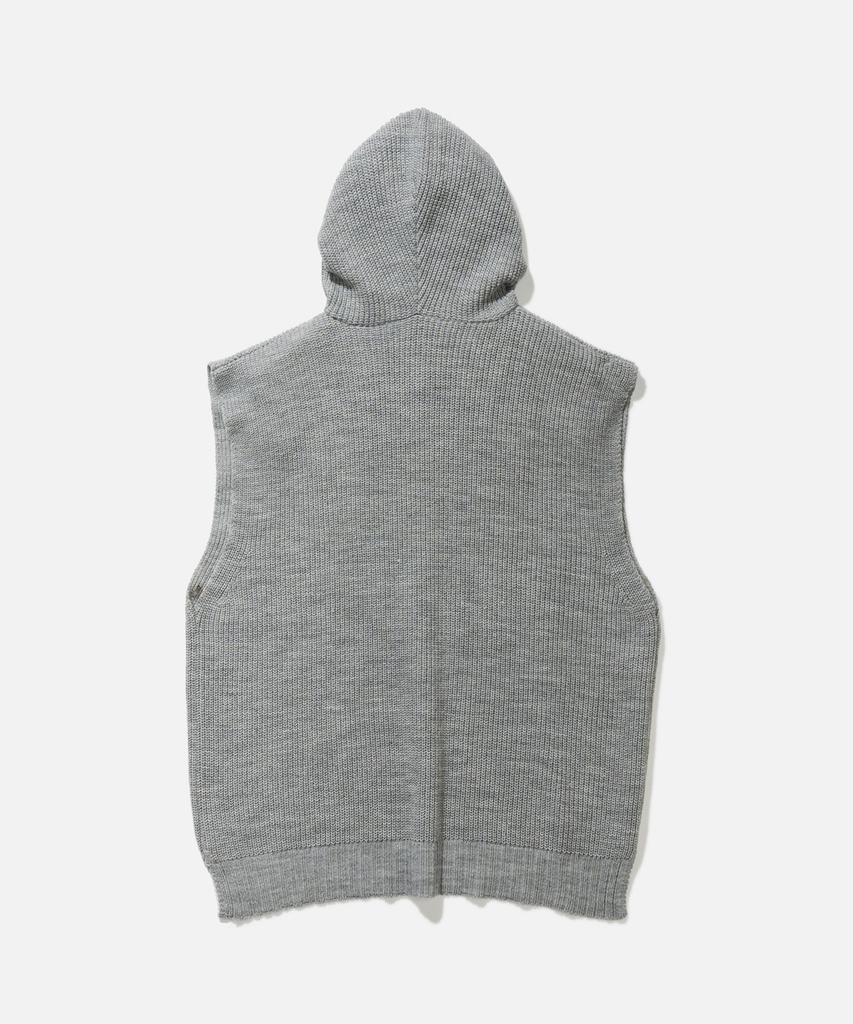 VASTIC Knit Hoodie Vest_Gray