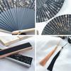Gold Fan Silver Folding Fan Chinese Style Black Fan Summer Portable Portable Classical Folding Fan Chinese Ancient Style Female Fan