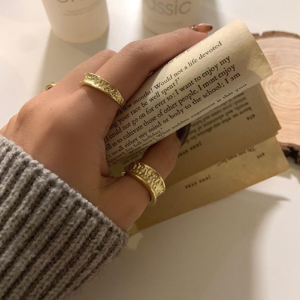 Elegant Korean Style Geometric 925 Silver Ring For Fashion-forward Young Girls