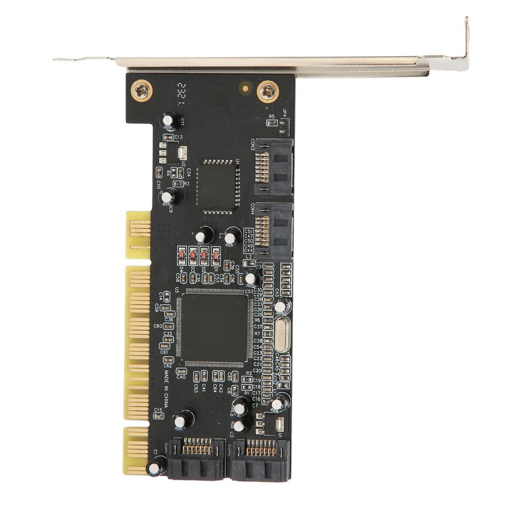 PCI to 4 Port SATA Card 4 Independent Serial ATA Channels 1.5Gbps Transfer PCI SATA Controller for