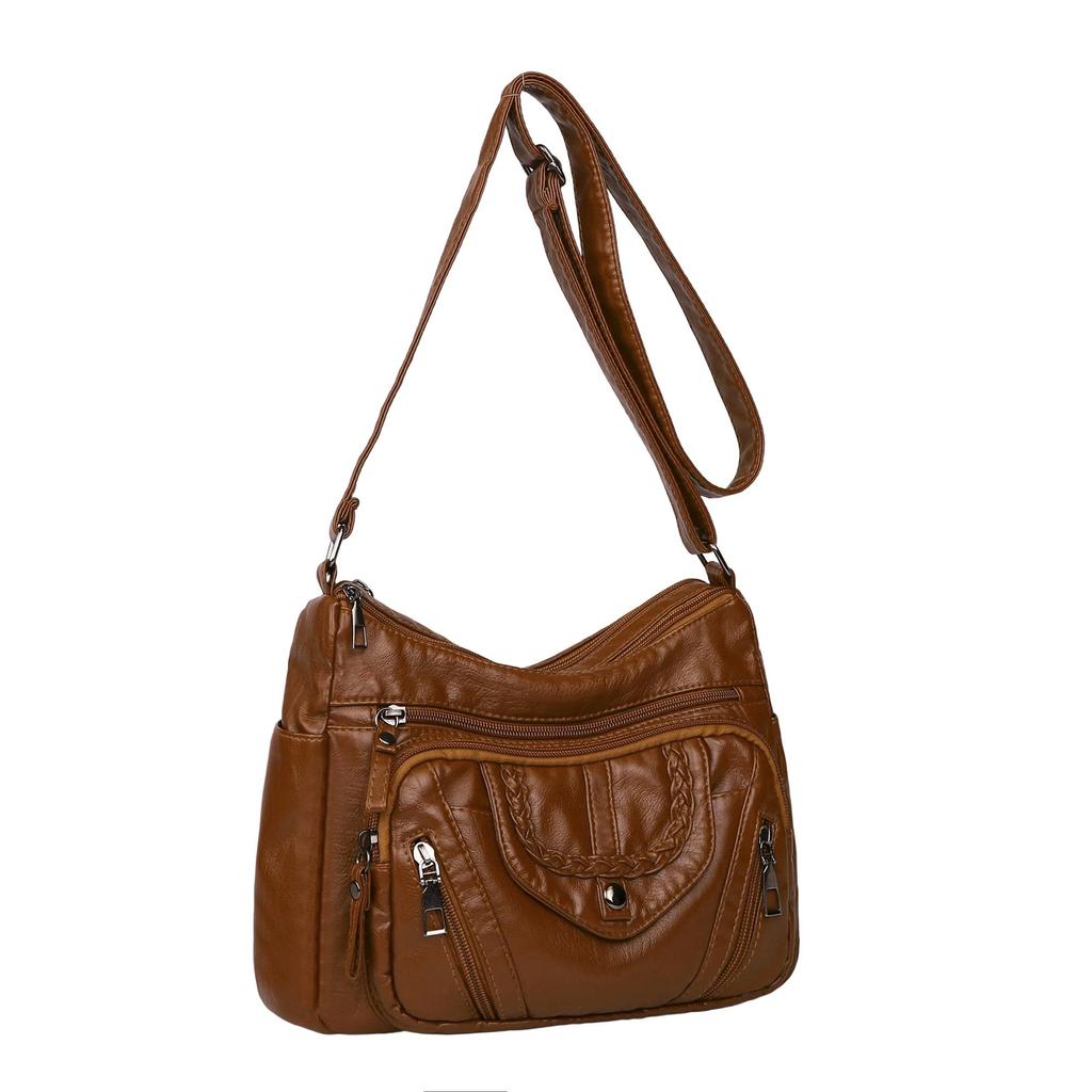 2026 Summer Female Pu Leather Crossbody Shoulder Bags Multi-Pocket Ladies Luxury Purses And Handbags Women'S Bag