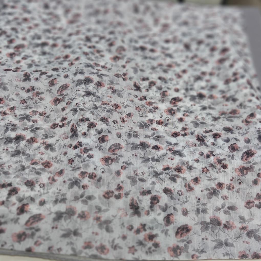 Mcode Russell's Delicate Floral-patterned Poly Chiffon Long Scarf