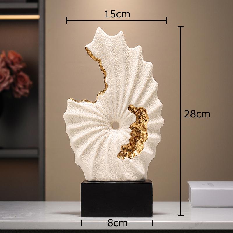 Gilded Ceramic Landscape Feng Shui Ornaments Desk Decoration Mascot Abstract Crafts Room Aesthetics Decor Home Accessories