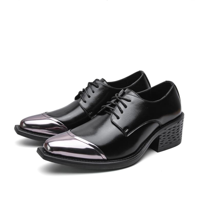 Men Height Increasing High Heel Oxford