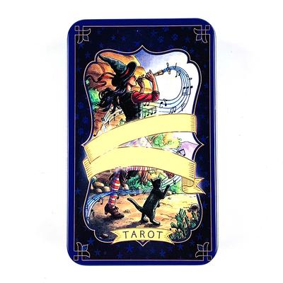 Scatola di Latta Metallica di Alta Qualità Carte dei Tarocchi 78 Carte Bordo Dorato Libretto di Istruzioni Con Libretto di Istruzioni su Carta, Meditazione Divinazione Giochi di Società