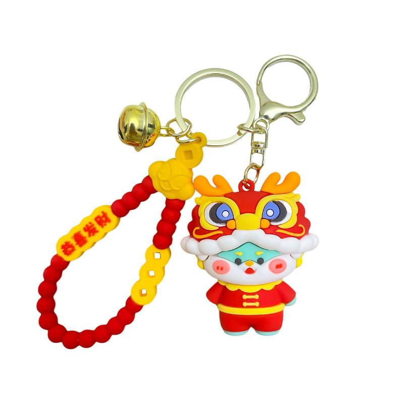 Adorable Dragon Keychain Cartoon Silicone Accessory Perfect For Gifts And Decor