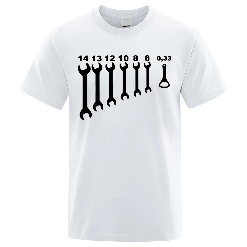 Vintage šroubovák otvírák Mechanik Trička Pánské Opravy automobilů Technik Bavlněné tričko Krátký rukáv Legrační trička Top Tričko Pánské oblečení