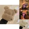 Cute Ear Warmer Plush Hat For Women Soft And Cozy Winter Cotton Beanie