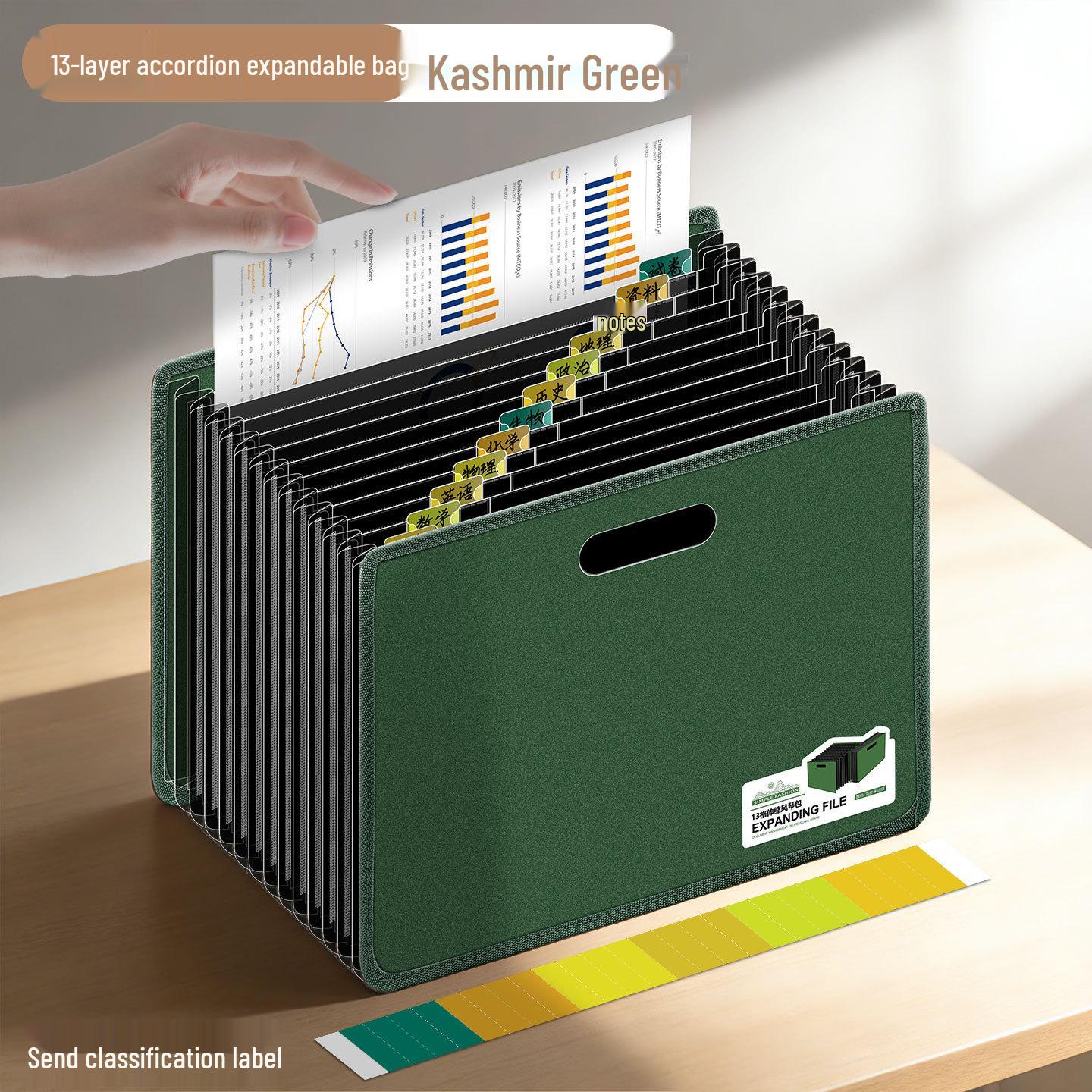 A4 Multi-layer Accordion File Bag for Exam Papers - Student Handbag