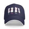 Un Deux Trois Cat  Funny  Gift Baseball Cap fishing hat mens big size  sun caps Hats Woman Mens