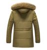 Plus Size Warm Parkas Men's Winter Windproof Parkas Men's Cotton Jacket Men's Fleece Inside Clothing Men's Cotton Long Jacket