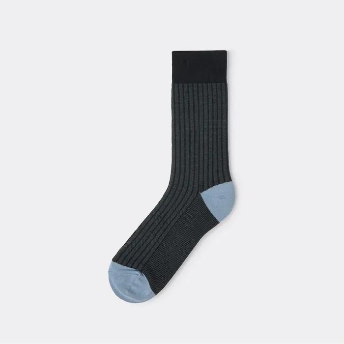 Grey Rib Block Socks CALAX26102GYX
