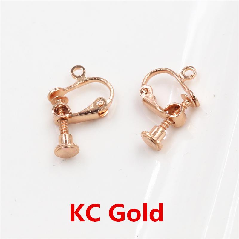 10 buc 15*13mm șurub din alamă Clip pentru ureche Setări pentru cercei Tampoane de rotire Constatări pentru cercei Bază Ramă goală pentru consumabile de bijuterii