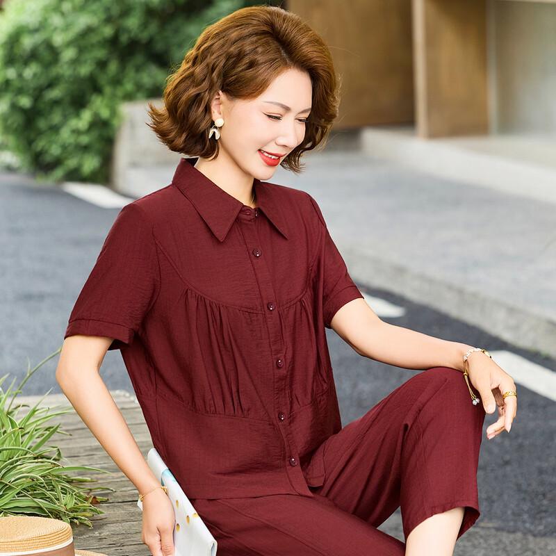 Paste Women s Summer Loose Fit Short Sleeve Set XL