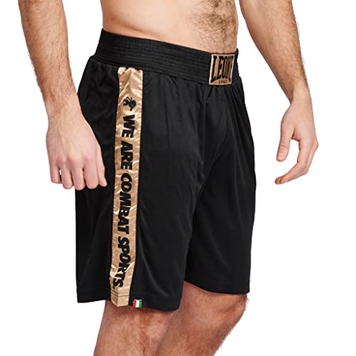 LEONE 1947 DNA BOXING SHORTS Unisex Boxing Shorts, Lightweight and Comfortable Training Wear, Size Small/Black, AB230 [Authentic]