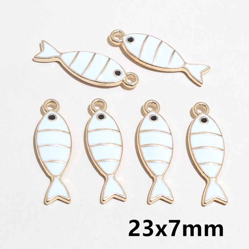 20pcs Enamel Fish Year Number 2026 Charms Pendant DIY Jewelry Making Craft Accessories for Earrings Necklace Bracelet Keychains