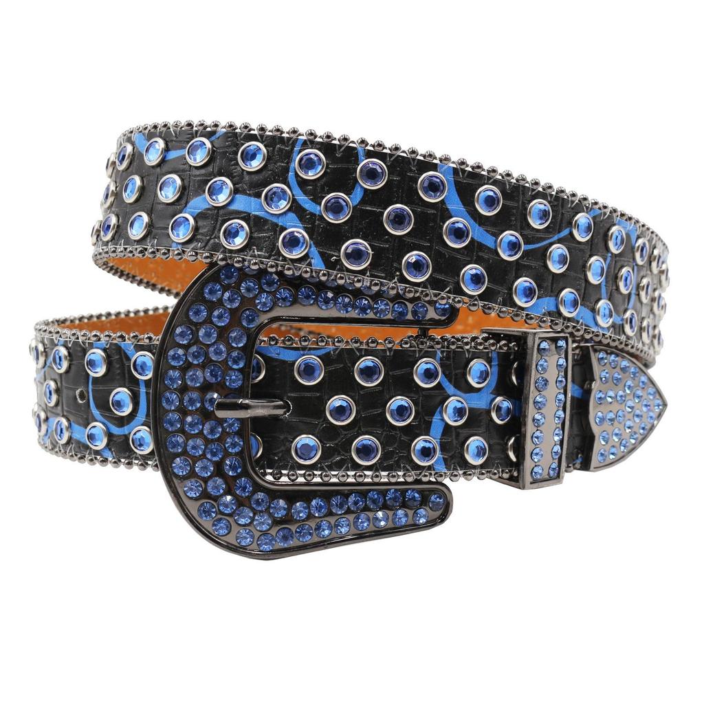 European & American Style Rhinestone Punk Belt for Men & Women