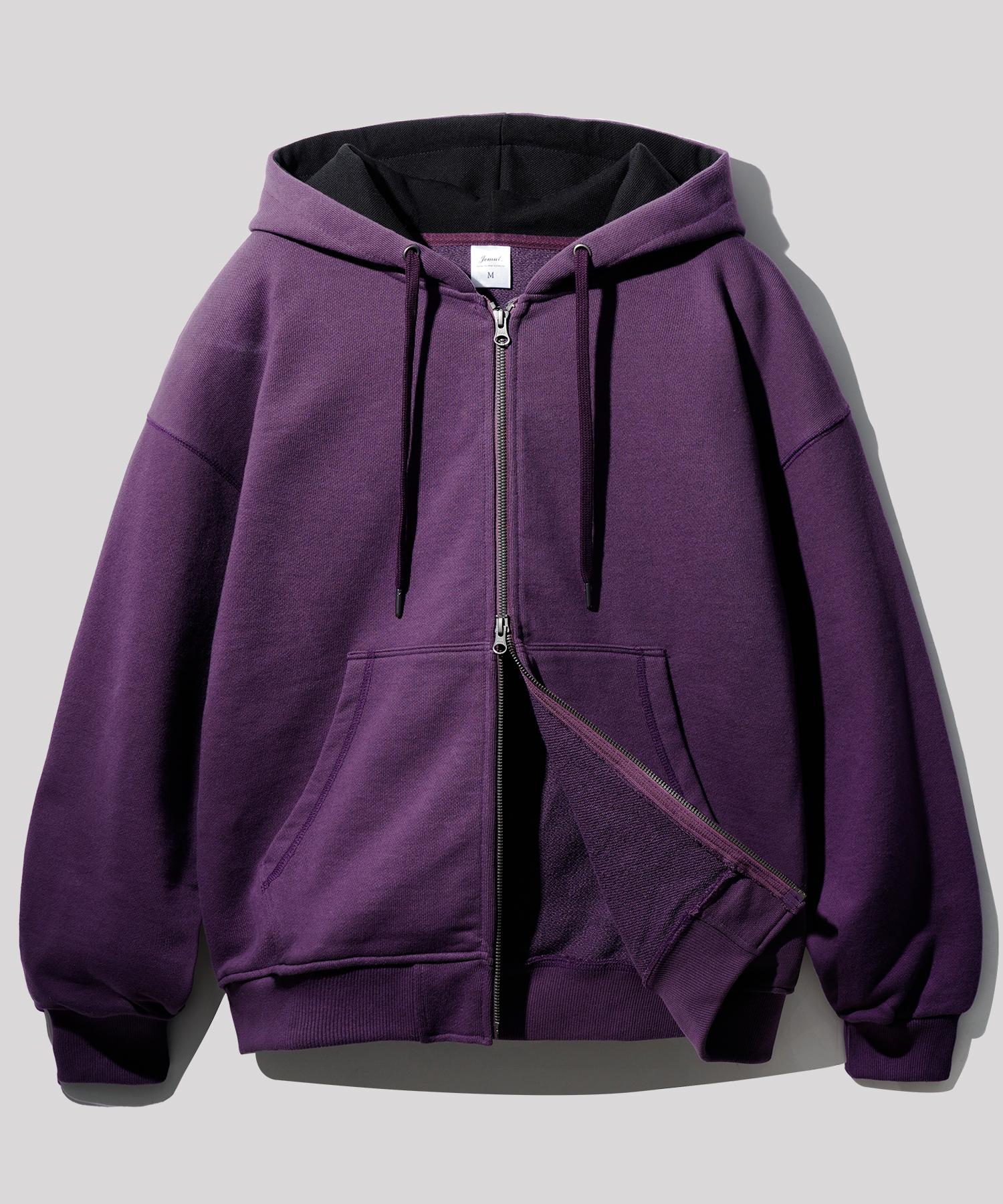 Jemut Stone Heavyweight Two-Way Zip-Up Hoodie