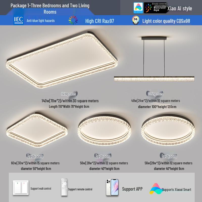 Italian Luxury Ceiling Lamp Set: 2025 Modern Atmospheric Design for Living Room