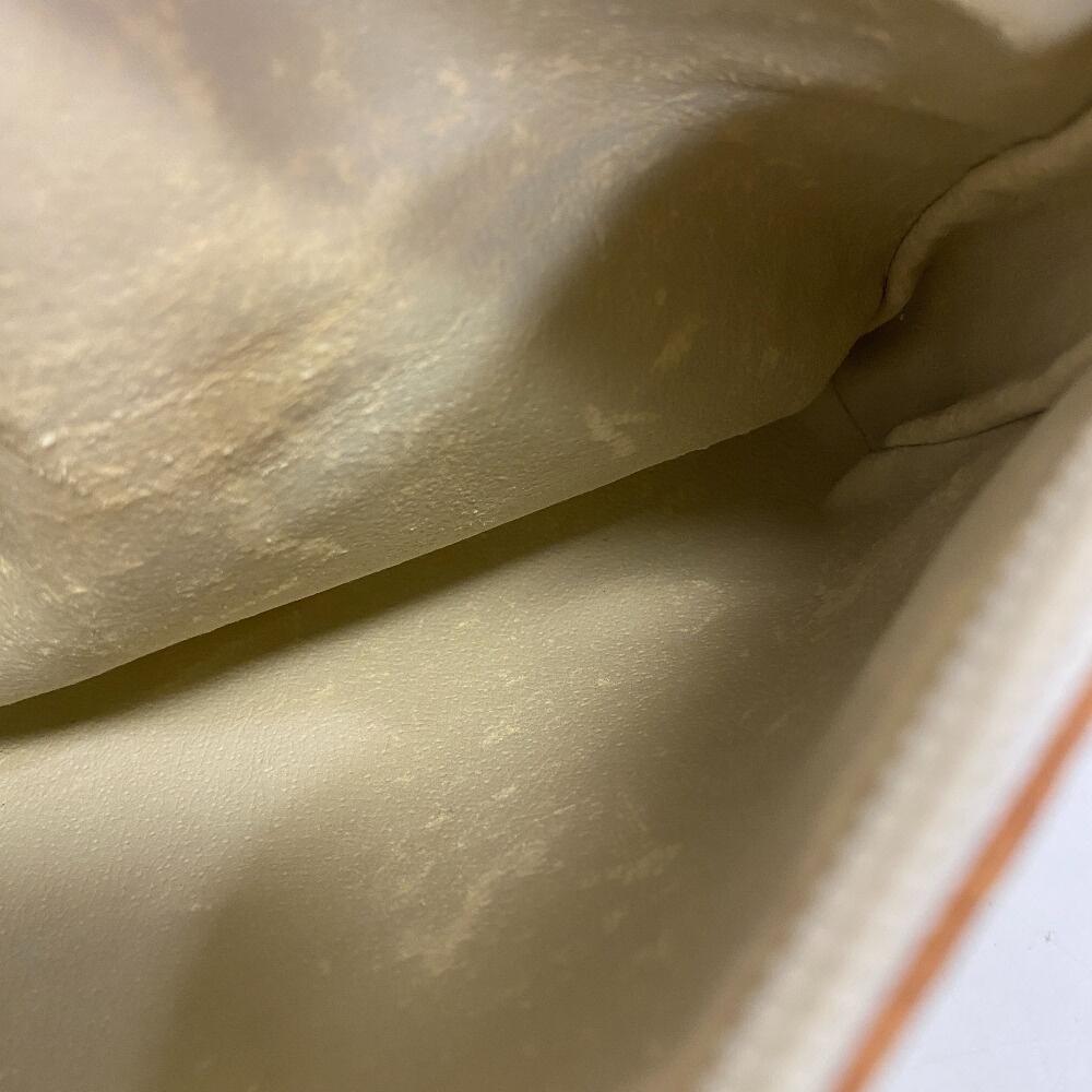 GUCCI Clutch bag pouch old Gucci GG plus PVC coated canvas business bag white PVC coated canvas Women Used