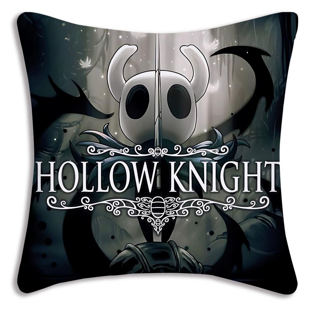 

Pillow Covers Cartoon Hollow Knights Sofa Decorative Home Doublesided Printing Short Plush Cute Cushion Cover 66x66cm