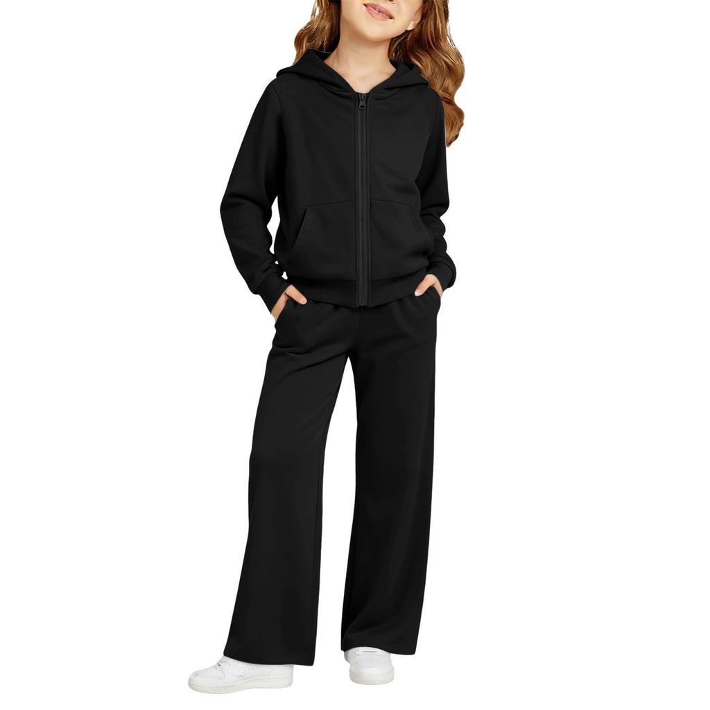 Kids Boys and Girls Hoodie Sweatshirt Set with Pants for Casual Sportswear