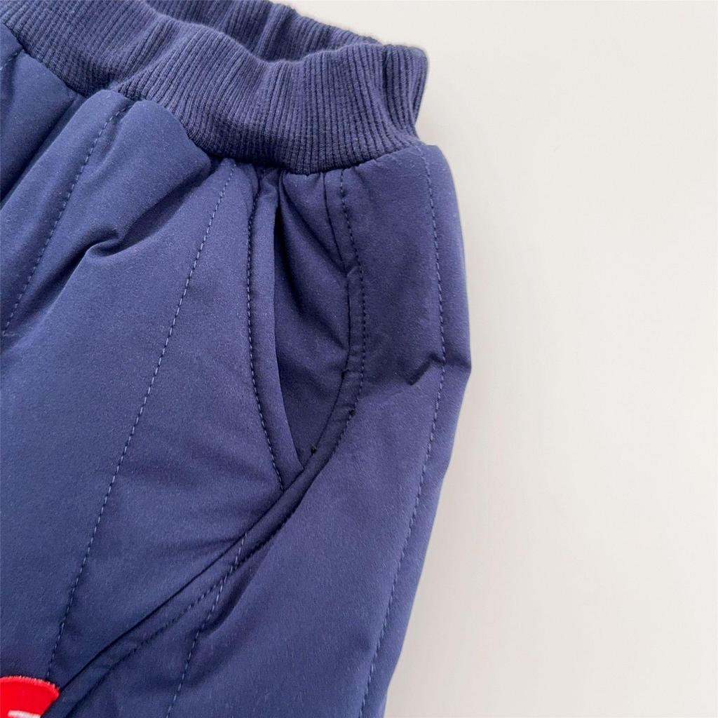 Men's, Women's, and Children's Warm Cotton Pants with Little Bear and Rabbit Design, Featuring 3D Ears - Style 9085 for Autumn/Winter.