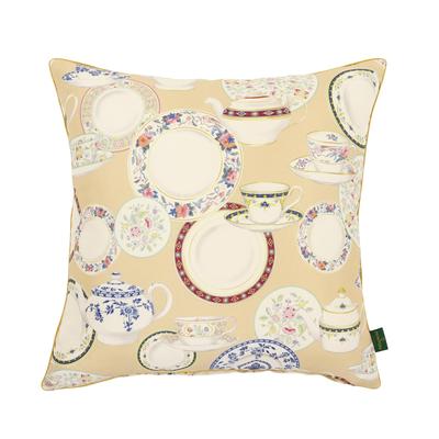 Kawashima Selkon MINTON Back Cushion Cover, Timeless Tableware, Beige, 45x45cm, LL1222, Made In Japan