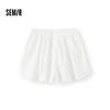 Semir Women's Solid Color Elastic Waist Balloon Shorts