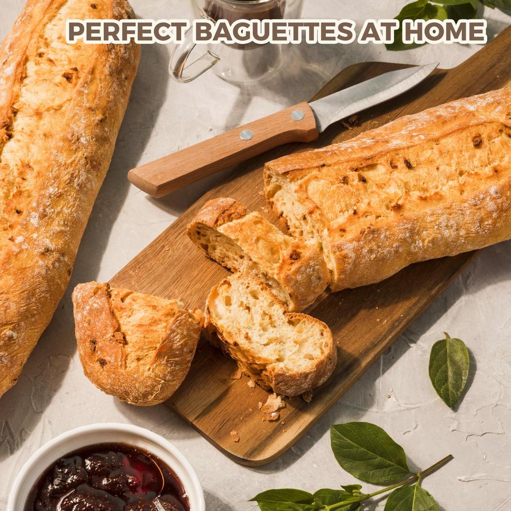 Baguette Bread Pan Nonstick for French Bread Baking Heat Resistant Perforated 4 Loaves Loaf Bake Mold Baguette Tray Baking Tool